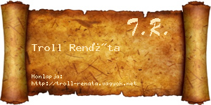 Troll Renáta névjegykártya
